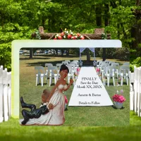 Finally Wedding Funny Black Couple Save The Date