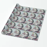 Vintage German Cologne Frog Wrapping Paper