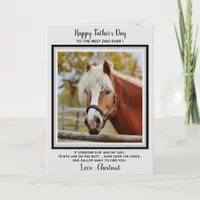 Horse Dad - Funny Father's Day Horse Photo Card