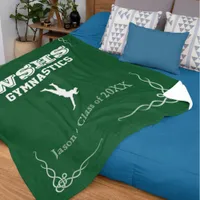 Gym Team Fleece Sm Blanket White Text for Guys