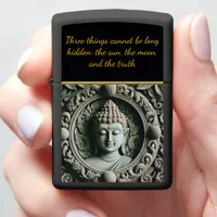 Buddhist Leaf and Orb Carving AI Zippo Lighter