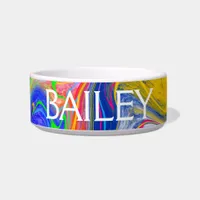 Personalized Disco Balls Marble Fluid Art     Bowl