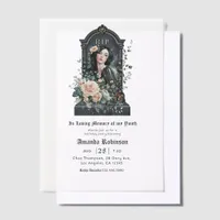 In Loving Memory of My Youth Gothic Birthday Party Vellum Invitations