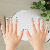 Blue White Arch Minx Nail Art