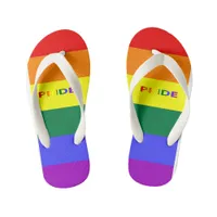 LGBT Rainbow Pride Flag Kids Flip Flops