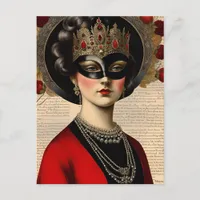  Masquerade  Woman Postcard