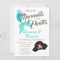 Mermaids and Pirates Birthday Invitation