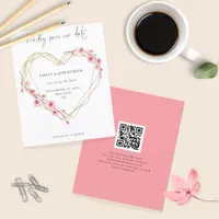 Budget QR code Sakura Cherry Blossom Save The Date