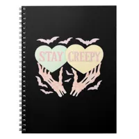 Creepy – Skeleton Hand Holding Hearts Sweet And Sp Notebook
