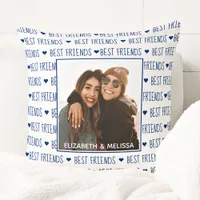 Personalized Best Friends Photo Throw Pillow