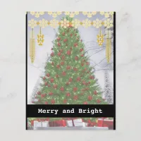 Black white Typewriter Merry Christmas one Photo Postcard