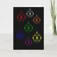 Card - Greeting - Christmas tree ornaments