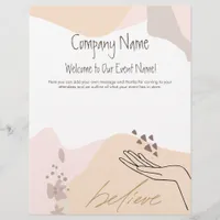 Calming Shapes Hand Motivational Event Welcome Letterhead