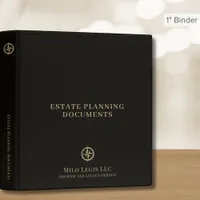 Black and Gold Estate Plan Documents 3 Ring Binder