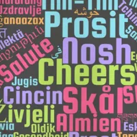 WOW Colorful Word Art Cheers in Many Languages