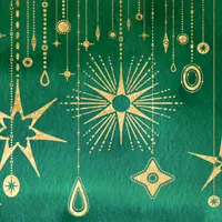 Christmas Magic Holiday Collection: Vintage Green and Gold Stars