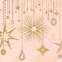 Christmas Magic Holiday Collection: Vintage Pink and Gold Stars