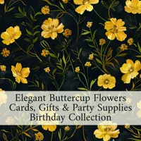 Elegant Yellow Buttercup Flowers Birthday Collection