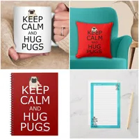 Keep Calm Hug Pugs Design