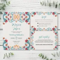 Mexican Colorful Botanical Floral Wedding Suite