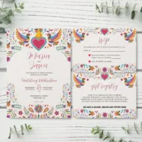 Mexican Colorful Flowers Botanical Wedding Suite