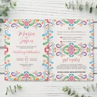 Mexican Elegant Colorful Floral Fiesta Wedding