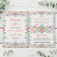 Mexican Elegant Colorful Floral Wedding Collection