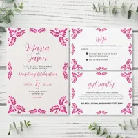 Talavera Pink Minimalist Spanish Wedding Suite