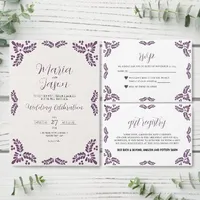 Talavera Purple Minimalist Spanish Wedding Suite