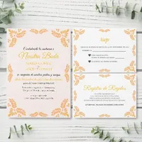 Talavera Yellow Minimalist Spanish Wedding Suite