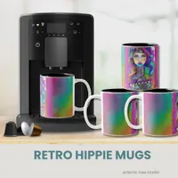 Retro Hippie Mugs