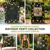 Elegant Yellow Buttercup Flowers Birthday Collection