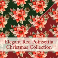 Elegant Red Poinsettia Christmas Collection