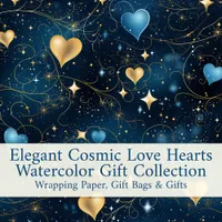 Elegant Cosmic Love Hearts Gift Collection