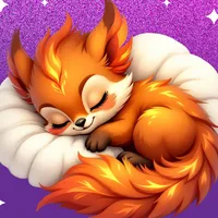 W2A Cute Fox Cub Asleep in Starry Sky