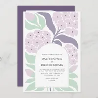 Lilac Breeze Floral Modern Spring Wedding Invitation
