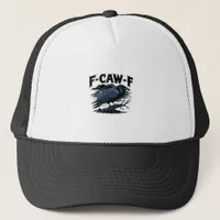 Gothic Crow Funny Humor F-Caw-F Essential Minimal  Trucker Hat