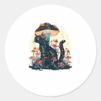 Cottagecore Aesthetic Goblincore Mushroom Fairycor Classic Round Sticker