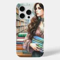 Modern Woman Illustration iPhone 15 Pro Case