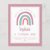 PAPER Rainbow Magical Birthday Party Invitation