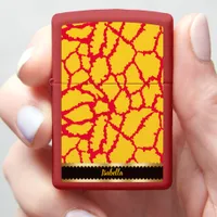 Vibrant design with red and yellow shapes zippo lighter