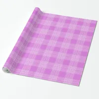 Checkered Purple and White Plaid Gift Wrap