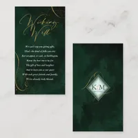 Fine Lines Gold Abstract Wishing Well Green ID867 Enclosure Card