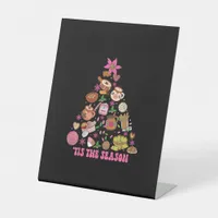 Tis The Season Mexican Christmas Tree Tamales Pan  Pedestal Sign