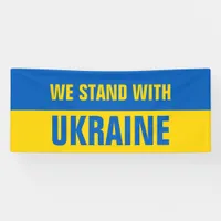 We Stand With Ukraine Ukrainian Flag Banner