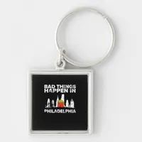 Bad Happen Philadelphia Halloween Spooky Trumpkin Keychain