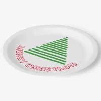 Paper Plate - Tree and Merry Christmas