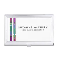 Colorful Stained Glass Design Business Card Holder