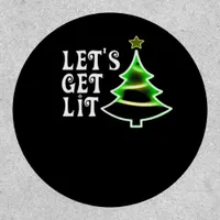 Let's Get Lit Design Adult Funny Christmas Essenti Patch