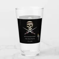 Rope and Skull Pirate Bachelor / Birthday Party Glass